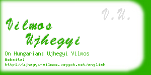 vilmos ujhegyi business card